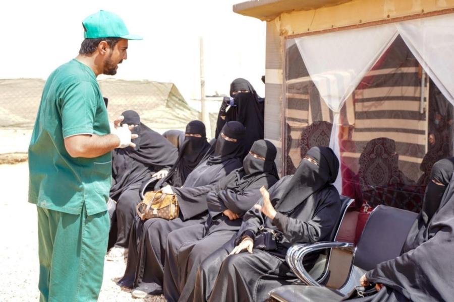 بيان عملي ومناقشة مع مربيات الماشية خلال البرنامج التوجيهي